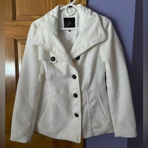 Jack by BB Dakota White Pea Coat Jacket